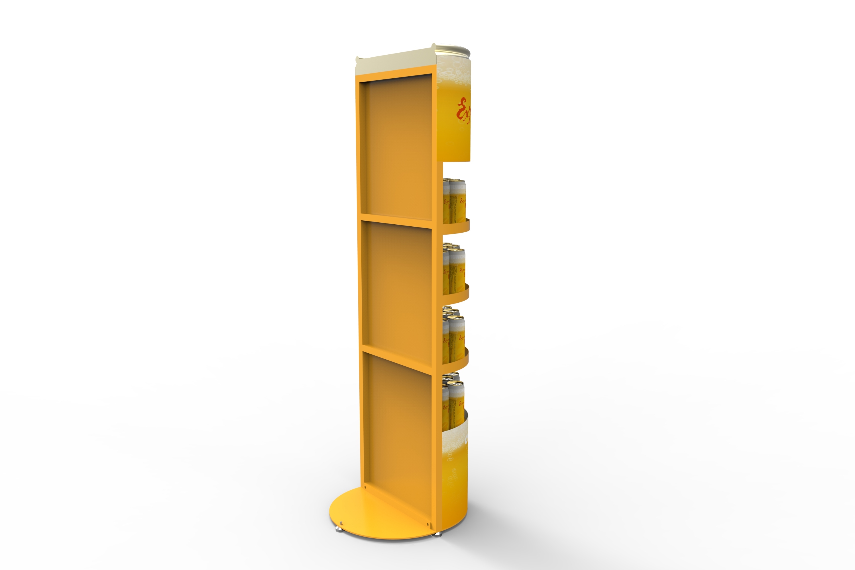 4-Layer Steel Iron Beverage Display Racks Floor Standing Display Stands Shops Supermarkets Retail Stores Easy Home Shenzhen — view 6