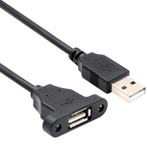 <b>Usb</b> 2.0 Male To Female Extension Cable With Screw Mounting Plate For Data And Charging - Product Image 4