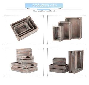 Caisses en <span class=keywords><strong>bois</strong></span> rustiques boîte en <span class=keywords><strong>bois</strong></span> avec poignée pour garde-manger organisateur stockage Paulownia <span class=keywords><strong>bois</strong></span> organisateur bacs - Product Image 3