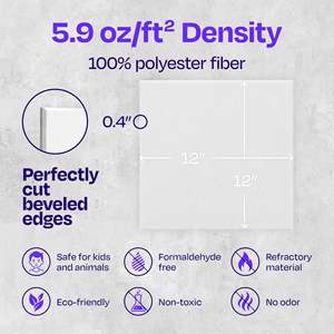 सजावट पर्यावरण के अनुकूल उच्च घनत्व साउंडप्रूफ 100% पॉलिएस्टर फाइबर पालतू ध्वनिक पैनल ग्रे पॉलिएस्टर को ध्वनिक पैनल महसूस किया - Product Image 3