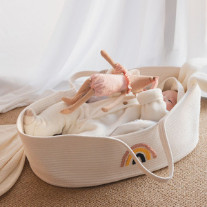 Cesta Moisés Portátil Genérica de Cuerda de Algodón con Tamaño Estándar <span class=keywords><strong>para</strong></span> Cambio de Pañales de Bebé Recién Nacido - Product Image 1