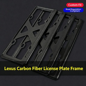 Marco <span class=keywords><strong>de</strong></span> Matrícula Delgado <span class=keywords><strong>de</strong></span> Fibra <span class=keywords><strong>de</strong></span> Carbono Real para Lexus ES200/RX300/NX200/UX, Montaje con Tornillos, Distancia entre Orificios <span class=keywords><strong>de</strong></span> 175-210 mm, Exterior, Homologado para Circular <span class=keywords><strong>por</strong></span> la Calle - Product Image 2