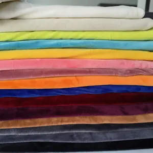 Top Grade Super Soft Velvet/Velour Garment Fabric Navy Stretch Velvet Fabric Textile Raw Material For Pajama