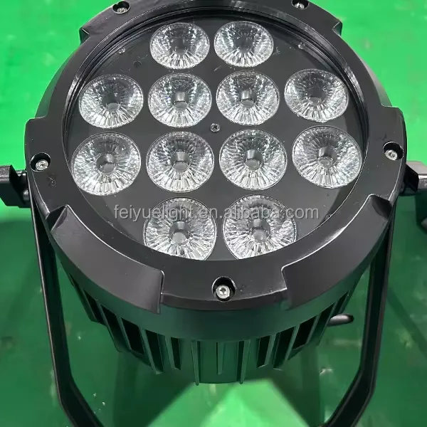 Wireless DMX APP RC IP65 Barrery powered 12pcs 18w leds rgbwa uv waterproof led par light with Touch screen of wedding stage