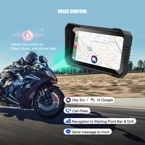 Không thấm nước 6.25 inch xe máy xách tay không dây Carplay Android điều hướng tự động GPS AHD 1080p phía trước phía sau máy ghi âm kép - Product Image 5