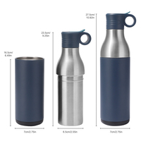 Botella Térmica de Acero Inoxidable 2 en 1 con Impresión Personalizada, Aislamiento Térmico >24h, Forma de Bala, Estilo Moderno