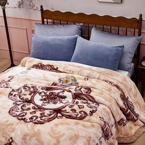 Korean Fleece <b>Blanket</b> King Size 200*240 4.5kg Double Ply, Soft Heavy Warm Mink <b>Blanket</b>, <b>Thick</b> Raschel Bed <b>Blanket</b> for Winter,Aut - Product Image 5