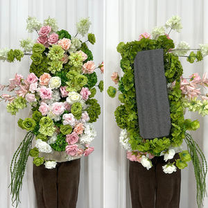 ซุ้มดอกไม้ประดิษฐ์เสมือนจริงสำหรับตกแต่งงานแต่งงาน โทนสีชมพูเขียวแสนโรแมนติก - Product Image 2
