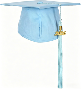 Ensemble de toge et toque de graduation personnalisés <span class=keywords><strong>pour</strong></span> bébés filles, avec pompon, <span class=keywords><strong>pour</strong></span> fête 2026, haute qualité, mode, 100% polyester - Product Image 3