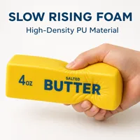 Jouet Squishy en PU Haute Densité à Remontée Lente, Effet Beurre Salé Réaliste, Mousse Anti-Stress Sensorielle pour Adultes