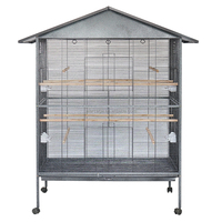 Cage à oiseaux moyenne Aier B014-0 en fer doré 60 cm, revêtement thermolaqué, motif animal, écologique, capacité 25 lb, utilisation intérieure/extérieure