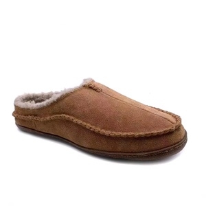 Pantofole Invernali di Lusso da <span class=keywords><strong>Uomo</strong></span> in Pelliccia d'Agnello e <span class=keywords><strong>Pelle</strong></span> Scamosciata di Alta Qualità con Fodera in Vera <span class=keywords><strong>Pelle</strong></span> - Product Image 4