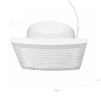 Ventilateur de plafond blanc 16W à faible bruit avec amortisseur de reflux automatique pour la maison, les toilettes et la salle de bain