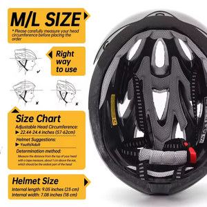 HONORTOUR-<span class=keywords><strong>Casco</strong></span> de bicicleta de montaña para adultos, accesorio mejorado con <span class=keywords><strong>luz</strong></span> <span class=keywords><strong>trasera</strong></span> de carga - Product Image 6