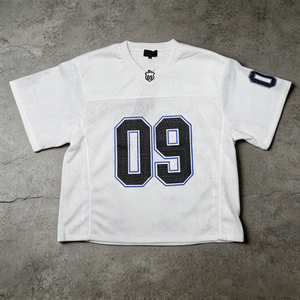 Custom <b>Logo</b> Men's Black White Sporty T-Shirt Mesh Fabric Number Printed Breathable Regular Fit O-Neck T-Shirt - Product Image 4