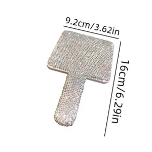 Princess Makeup <strong>Mirror</strong> with Heart Diamond <strong>Setting</strong> Hand Eyelash Extension <strong>Mirror</strong> Cosmetic Accessory for Bathroom Use - Product Image 4