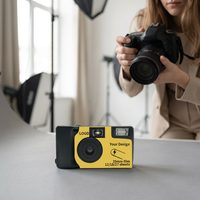 Kamera Sekali Pakai Film 35mm Kamera Sekali Pakai MOQ Rendah Logo Kustom Kamera Sekali Pakai dengan Flash untuk Pesta Pernikahan