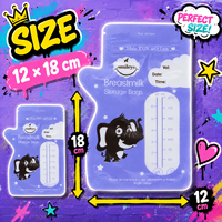 Sacs de conservation du lait maternel personnalisés à finition brillante, double fermeture éclair, anti-fuite avec fenêtre, sans BPA, réutilisables et refermables