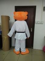 Costume de mascotte d'Halloween en peluche de tigre de karaté pour adulte, personnalisé, dessin animé, à vendre