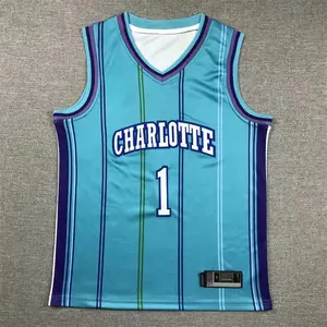 Maillot de basket-ball brodé original de haute qualité pour jeunes # lamelo ball # ja morant