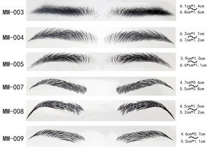 Plantillas Adhesivas Temporales para Tatuajes de Cejas, 50 Tipos, Hojas de Maquillaje Impermeables para Microblading de Cejas - Product Image 2