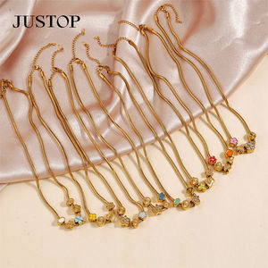 Collier à pendentif tendance en acier inoxydable plaqué or/argent, étanche, personnalisé OEM/vente en gros, design 14K/18K, unisexe, mode - Product Image 1