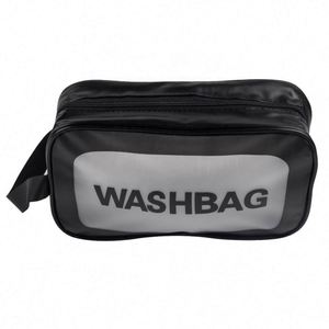 Portable <b>Transparent</b> Frosted PVC <b>Makeup</b> <b>Bag</b> Custom Waterproof Travel Toiletry <b>Bag</b> - Product Image 1