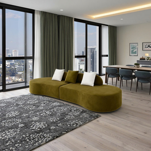 Modern Internet Celebrity Full Lounge Sofa Set Living Room Curved Semi-<strong>Circle</strong> <strong>Couch</strong> Vacuum Compression Memory Foam for Villas - Product Image 5