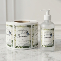 Étiquette cosmétique adhésive personnalisée, imperméable, résistante aux rayures, autocollant en PET pour pot ou bouteille cosmétique