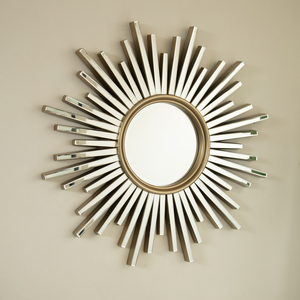 Miroir décoratif Gemme Mirror 33'' en forme de soleil couchant pour salle de bain, chambre et salon - Product Image 2