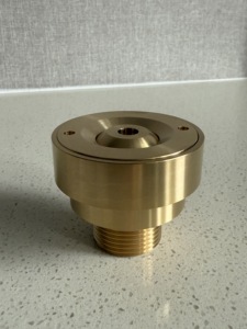 Buse de fontaine à jet en laiton de 1 pouce pour montage au sol, arroseur paysager extérieur de type sec, buse à jet direct à trou unique - Product Image 2