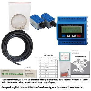 مقياس تدفق بالموجات فوق الصوتية وحدات من الفولاذ المقاوم للصدأ HJ ، دقة حجم خط أنابيب مياه الصرف الصحي النقي بمشبك خارجي - Product Image 6