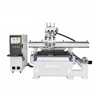 Routeur à bois ATC multi-têtes rotatives 4x8 Jinan Mosen à configurations avancées 1325/1530/2030 pour gravure et usinage 3D de meubles, broche 9KW