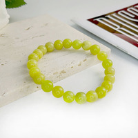 6/8mm Natürlicher Dalmatiner-Jaspis & Zitronen-Jade Kristallperlen-Armband - Unisex Jubiläumsgeschenk Großhandel