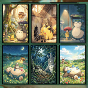 Nouvelle collection ultra premium de cartes artistiques de style Ghibli Pokémon, design exclusif, par l'animation japonaise, pour unisexe - Product Image 6