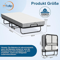 Lit pliant en métal à hauteur de jambe réglable pour dortoir, usage domestique, matelas en mousse à mémoire de forme, lit pliant moderne