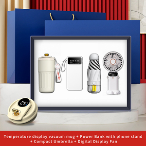 Set de Regalo de <span class=keywords><strong>Gadgets</strong></span> Eléctricos para Invitados de Boda, Souvenirs Asiáticos 2027: Taza ZMHQ + Batería Externa + Paraguas + Ventilador de Mano, Superventas 2026 - Product Image 6