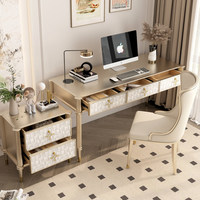 Bureau d'ordinateur en bois massif BK-50, bureau multifonctionnel pour la maison, la chambre à coucher, la salle d'étude, bureau de luxe léger, bureau de travail
