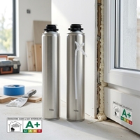 Mousse expansive en polyuréthane de 750 g, mousse de remplissage PU en spray, isolation et étanchéité pour le remplissage des espaces entre les portes et les fenêtres