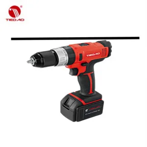 TIEDAO 18V 1.5Ah Lithium Power Tool Set Perceuse à percussion électrique sans fil à couple variable (vitesse) TDT2001H