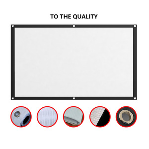 2022 haute Qualité Mur Monté Matt Blanc 72 Pouces 16:<span class=keywords><strong>9</strong></span> Simple et portable Film Projecteur Écran de projection home Cinéma - Product Image 3