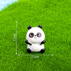 Mignon petit Panda Animal poupée jardinage bricolage décorations accessoires voiture bureau paysage petits ornements - Product Image 3