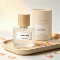 Flacon de parfum en verre rose dégradé personnalisé OEM ODM, 30 ml, 50 ml, 100 ml, flacon rond avec bouchon, boîte cadeau pour parfum cosmétique