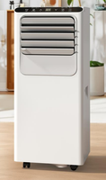 Climatisation électrique compacte et portable 12000 BTU, corps plus petit, classe d'efficacité énergétique, deux vitesses de ventilateur, contrôlée par application WiFi