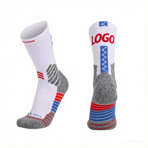 Calcetines Deportivos <span class=keywords><strong>de</strong></span> Baloncesto <span class=keywords><strong>de</strong></span> Alta Calidad, Absorbentes <span class=keywords><strong>de</strong></span> Sudor, <span class=keywords><strong>de</strong></span> Secado Rápido, Diseño Personalizado, Tejido Deportivo, Impresión Digital en la Parte Inferior - Product Image 1