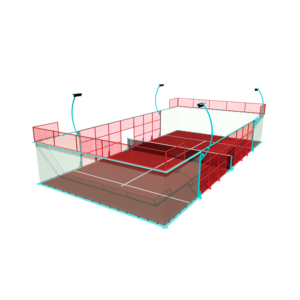 สนามแพเดิลกลางแจ้งระดับพรีเมียม วิวพาโนรามา หญ้าเทียมสีน้ำเงิน หนา 12 มม. - Product Image 2