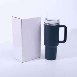 Mug de voyage H2.0 pour voiture, 30 oz, double paroi isolée, avec couvercle, paille et base antidérapante, personnalisable OEM - Product Image 2