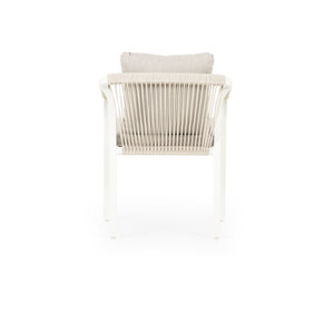 Ensemble de salle à manger extérieure moderne 7 pièces avec mobilier d'extérieur confortable à cadre en aluminium durable - Product Image 6