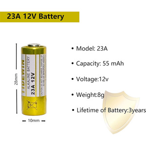 Batteries alcalines sèches haute tension <span class=keywords><strong>23A</strong></span> 12V de qualité supérieure du fabricant chinois pour appareils ménagers, jouets et télécommandes - Product Image 2