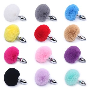 Vente en gros directe usine : <span class=keywords><strong>Plug</strong></span> <span class=keywords><strong>anal</strong></span> en métal avec fourrure artificielle, Dildo <span class=keywords><strong>anal</strong></span> lisse, Bijou diamant, Tailles S, M, L, 12 couleurs, Étanche - Product Image 1